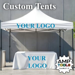 Pop up tent 10 ft half wall 2-sided printing (with pole)