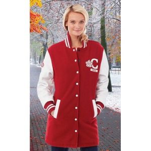 Custom Ladies Melton & Leather Varsity Jacket