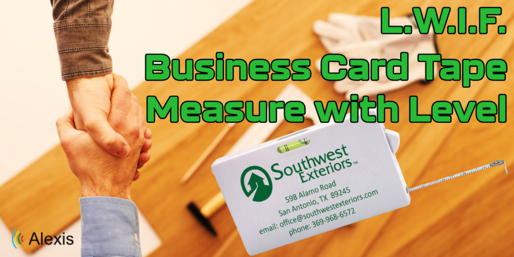 Business Card Tape Measure with Level