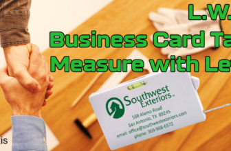 Business Card Tape Measure with Level